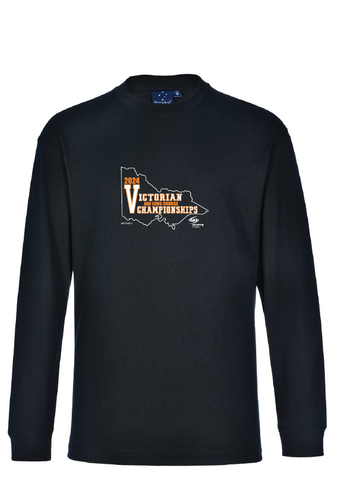 2024 Victorian Age Long Course Championships Long Sleeve Tee - Navy