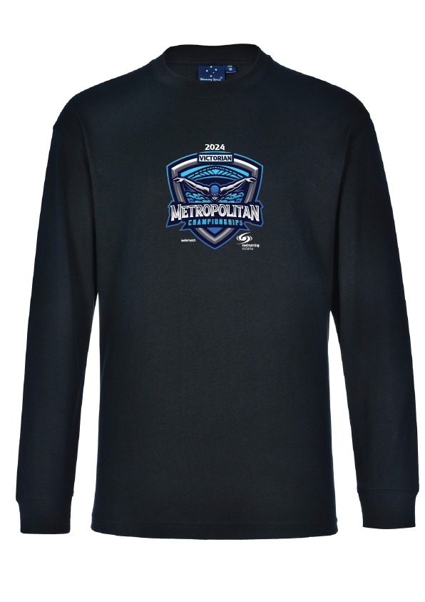 2024 Victorian Metropolitan Long Course Championships Long Sleeve Tee - Navy