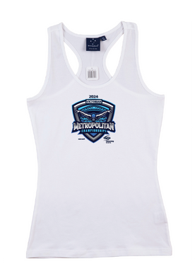 2024 Victorian Metropolitan Long Course Championships tank womens/teens - White