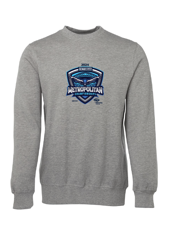 2024 Victorian Metropolitan Long Course Championships Long Sleeve Sweat - Grey Marle