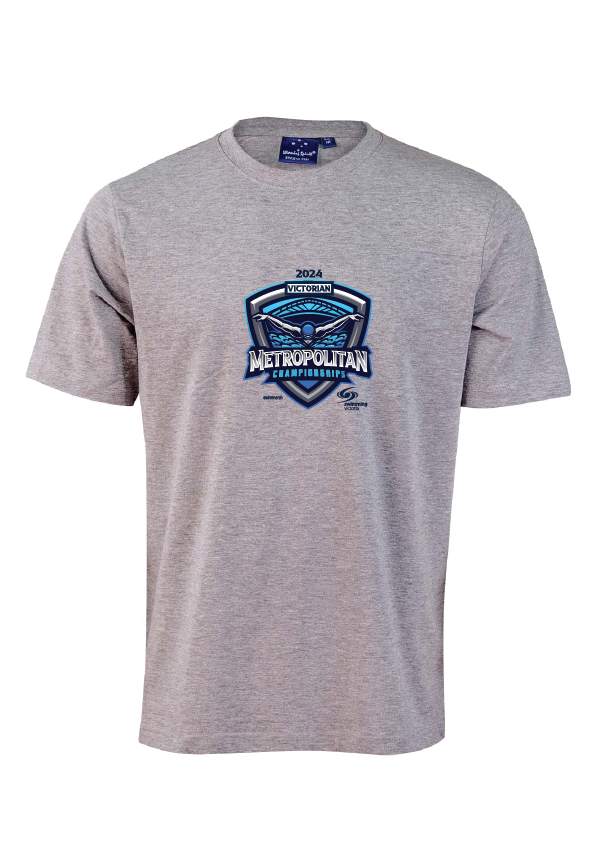 2024 Victorian Metropolitan Long Course Championships Tee - Grey Marle