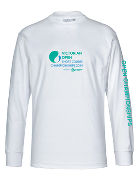 2024 Victorian Open SC Championships Long Sleeve Tee - White