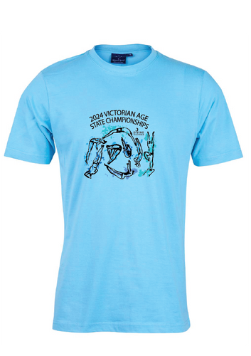 2024 Victorian Age Diving Championships Tee - Pale Blue