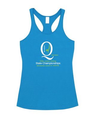 2024 QLD Elite Junior State Championships T-back tank kids - Azure