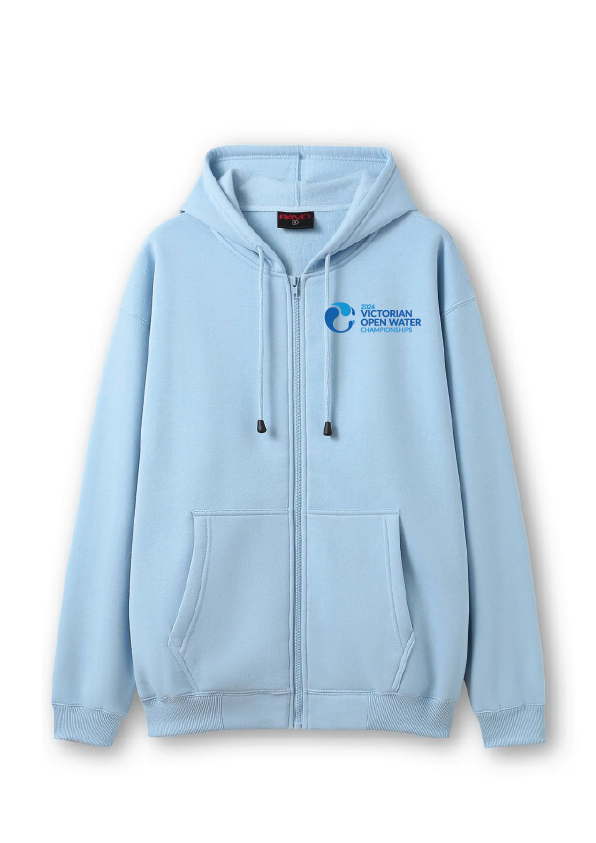2024 VICTORIAN OPEN WATER CHAMPIONSHIP ZIP THRU HOODIE -  PALE BLUE