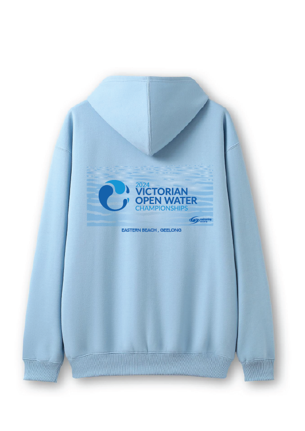 2024 VICTORIAN OPEN WATER CHAMPIONSHIP ZIP THRU HOODIE -  PALE BLUE