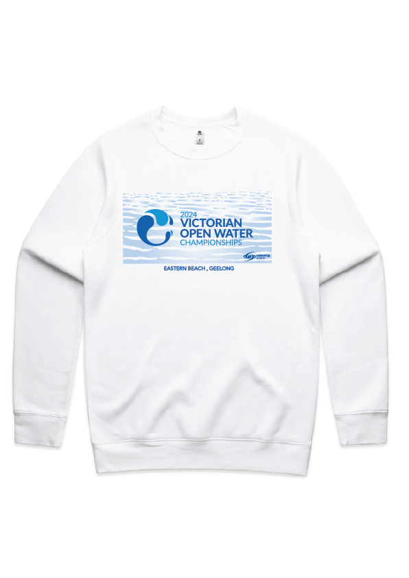2024 VICTORIAN OPEN WATER CHAMPIONSHIP CREW NECK SWEAT TOP - WHITE