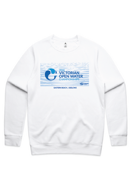 2024 VICTORIAN OPEN WATER CHAMPIONSHIP CREW NECK SWEAT TOP - WHITE