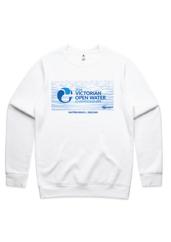 2024 VICTORIAN OPEN WATER CHAMPIONSHIP CREW NECK SWEAT TOP - WHITE