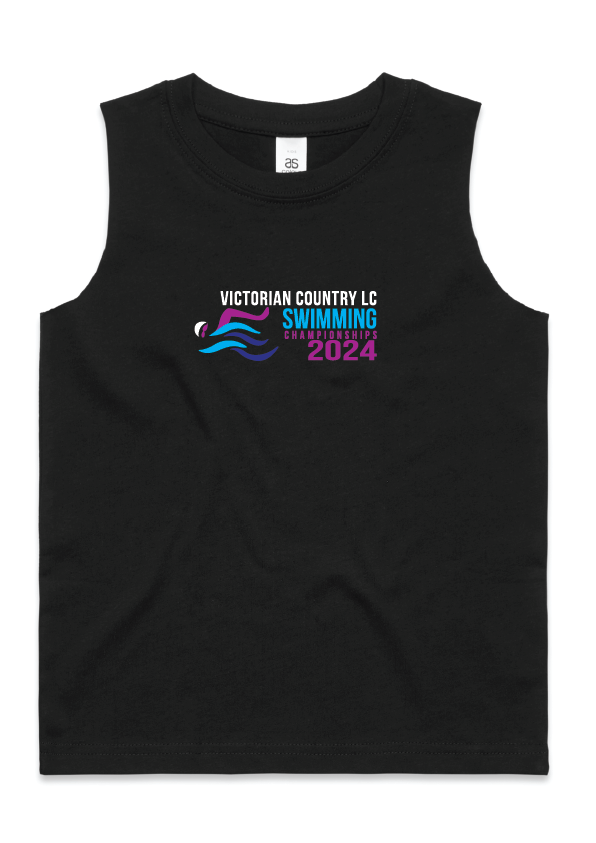 2024 Victorian  Country LC Championships Kids tank - Black