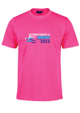 2024 Victorian Country LC Championships Tee - Hot Pink