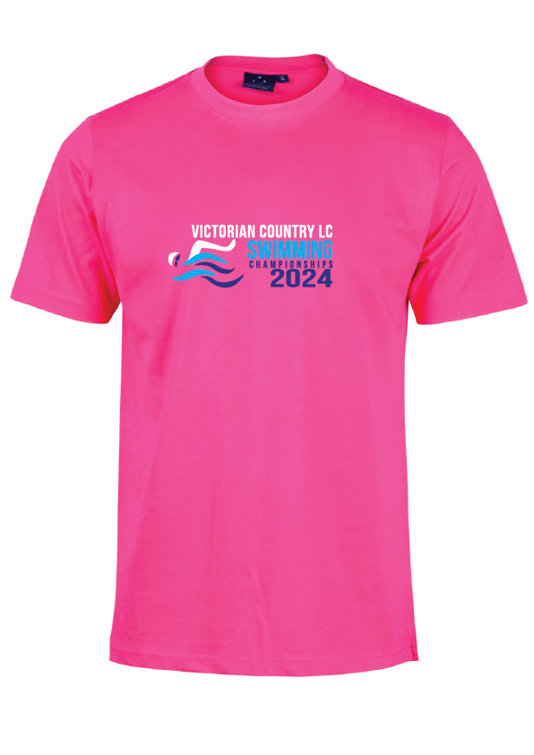 2024 Victorian Country LC Championships Tee - Hot Pink