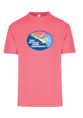 2024 Victorian Sprint Championships Tee - Coral