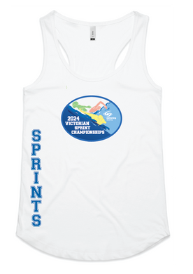 2024 Victorian  Sprint Championships women's tank - White