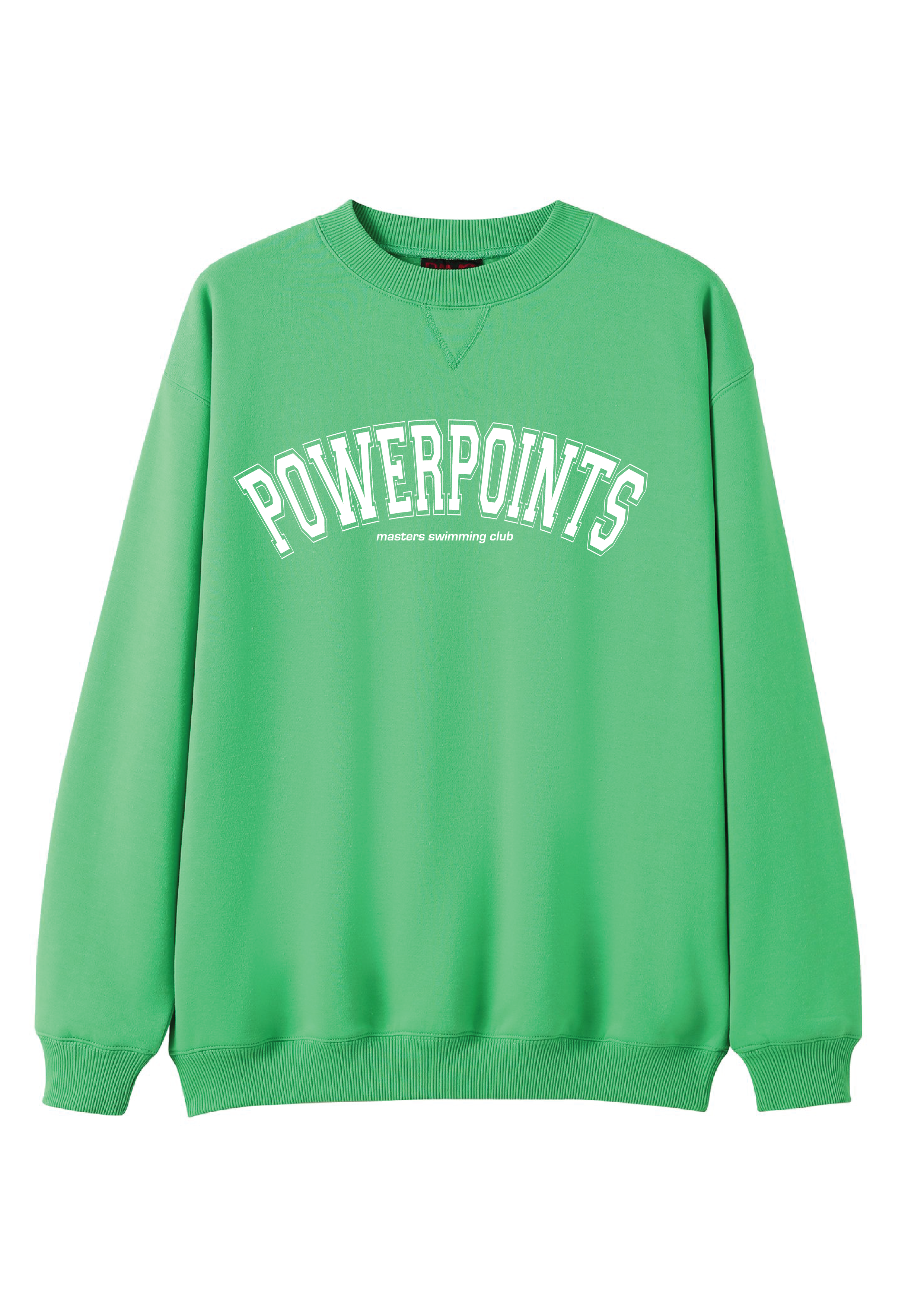 POWERPOINTS SWEAT TOP - GREEN UNISEX
