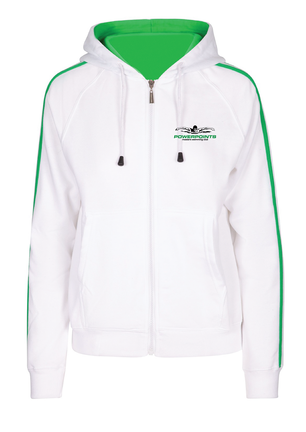 Powerpoints zip thru hoodie - White Unisex