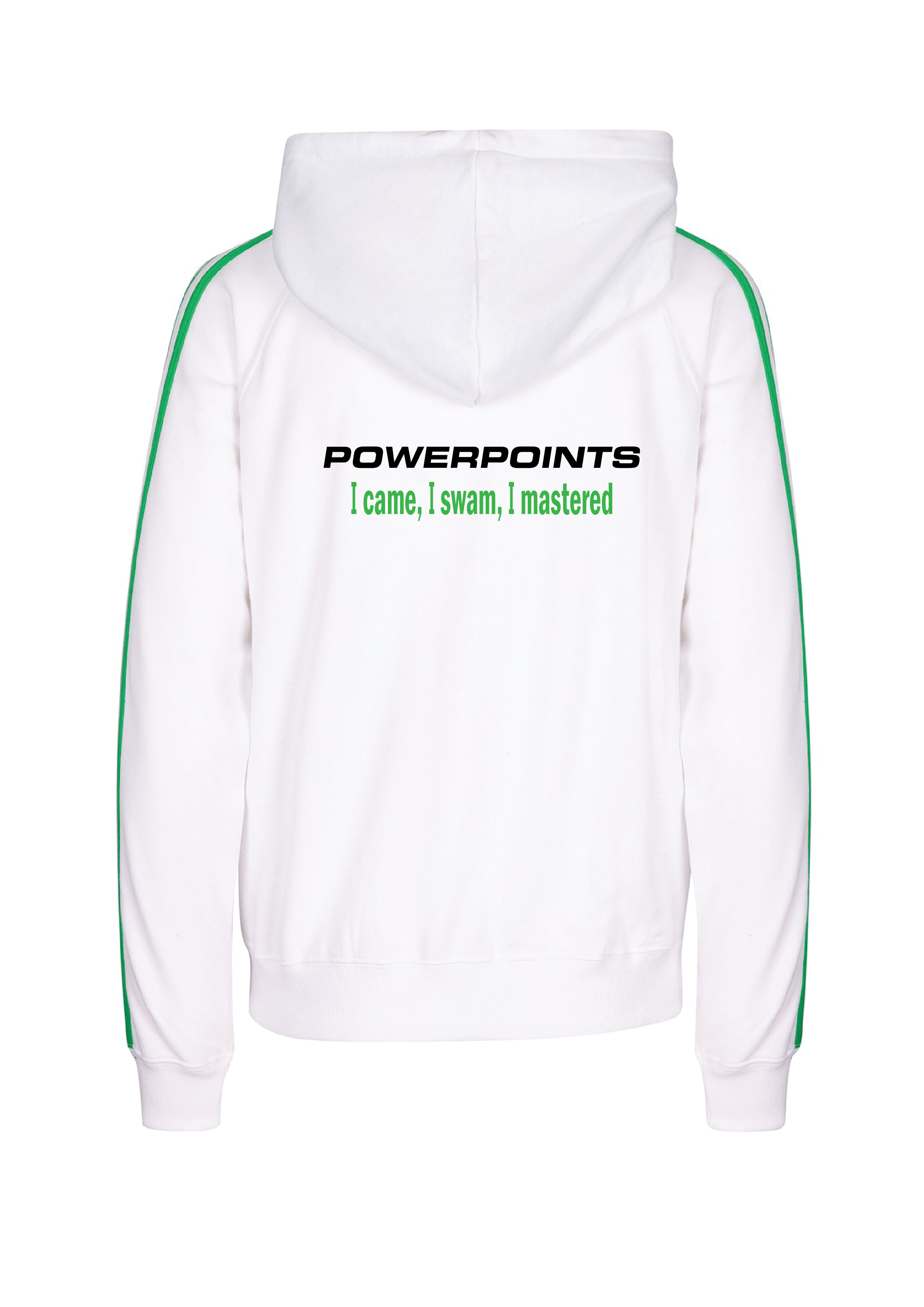 Powerpoints zip thru hoodie - White Unisex