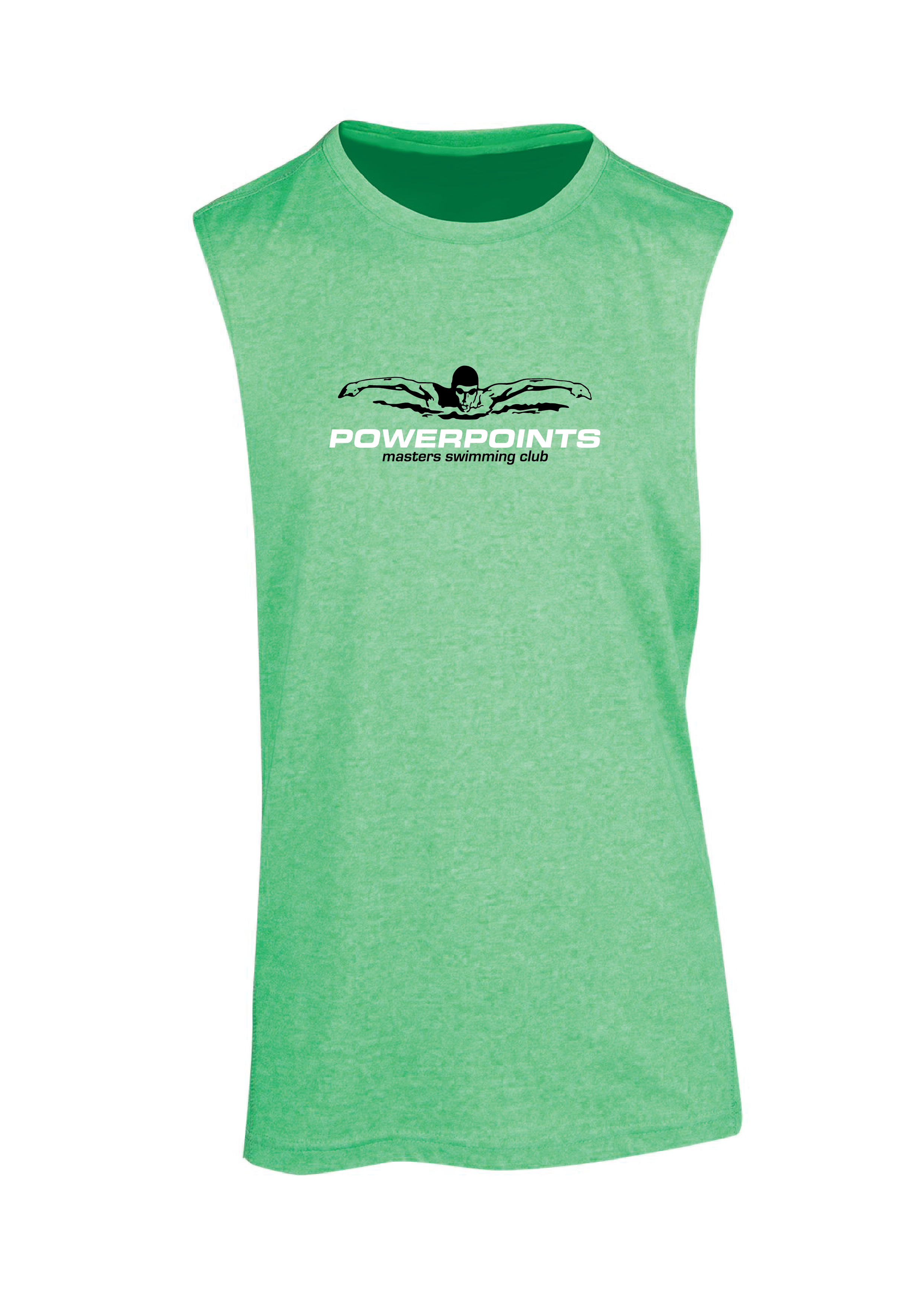 Powerpoints  Sleeveless tee - Unisex - Green Marle