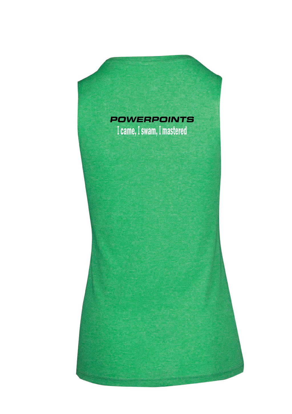 Powerpoints Sleeveless Tee - Green Marle - Women's