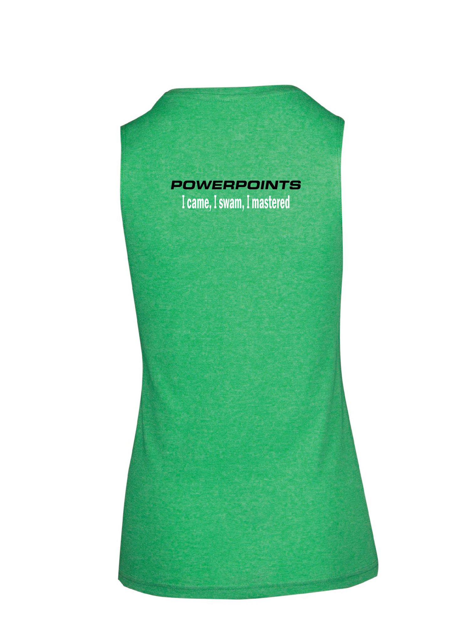 Powerpoints Sleeveless Tee - Green Marle - Women's