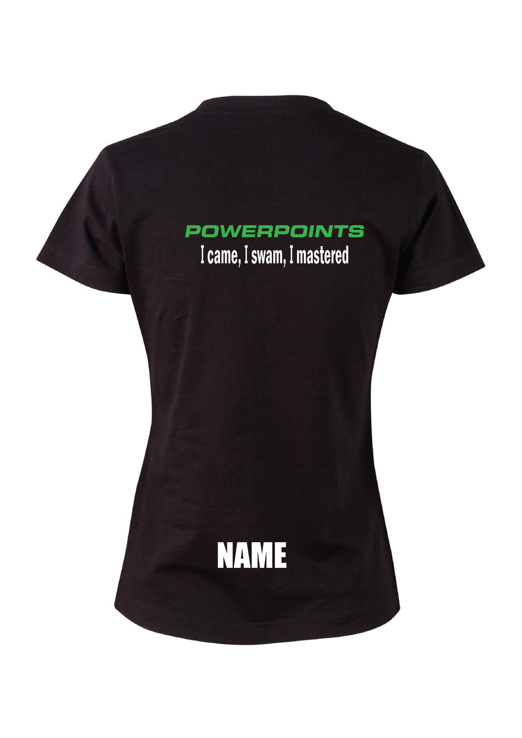 Powerpoints short sleeve tee - Women's- Black