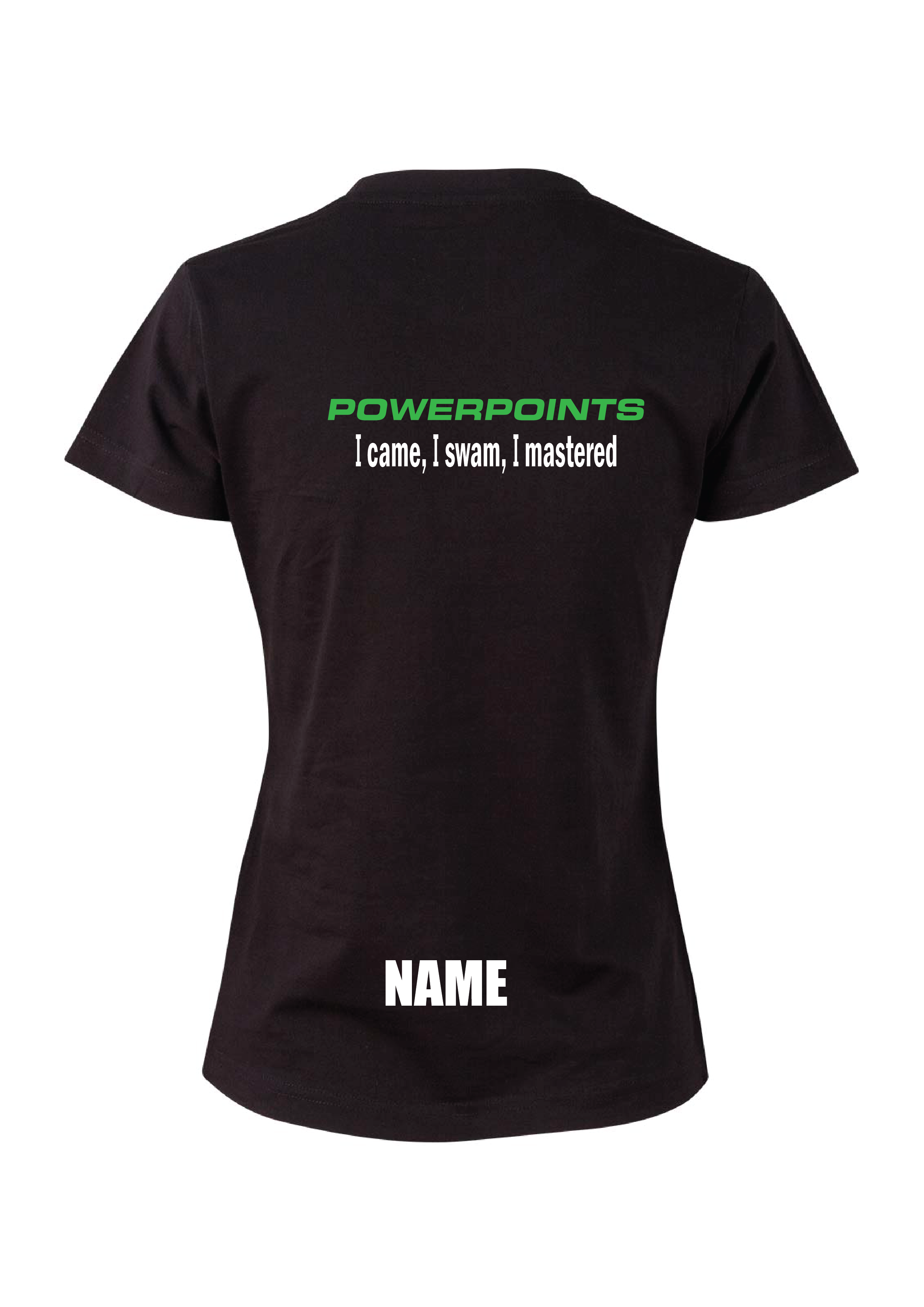 Powerpoints short sleeve tee - Women's- Black