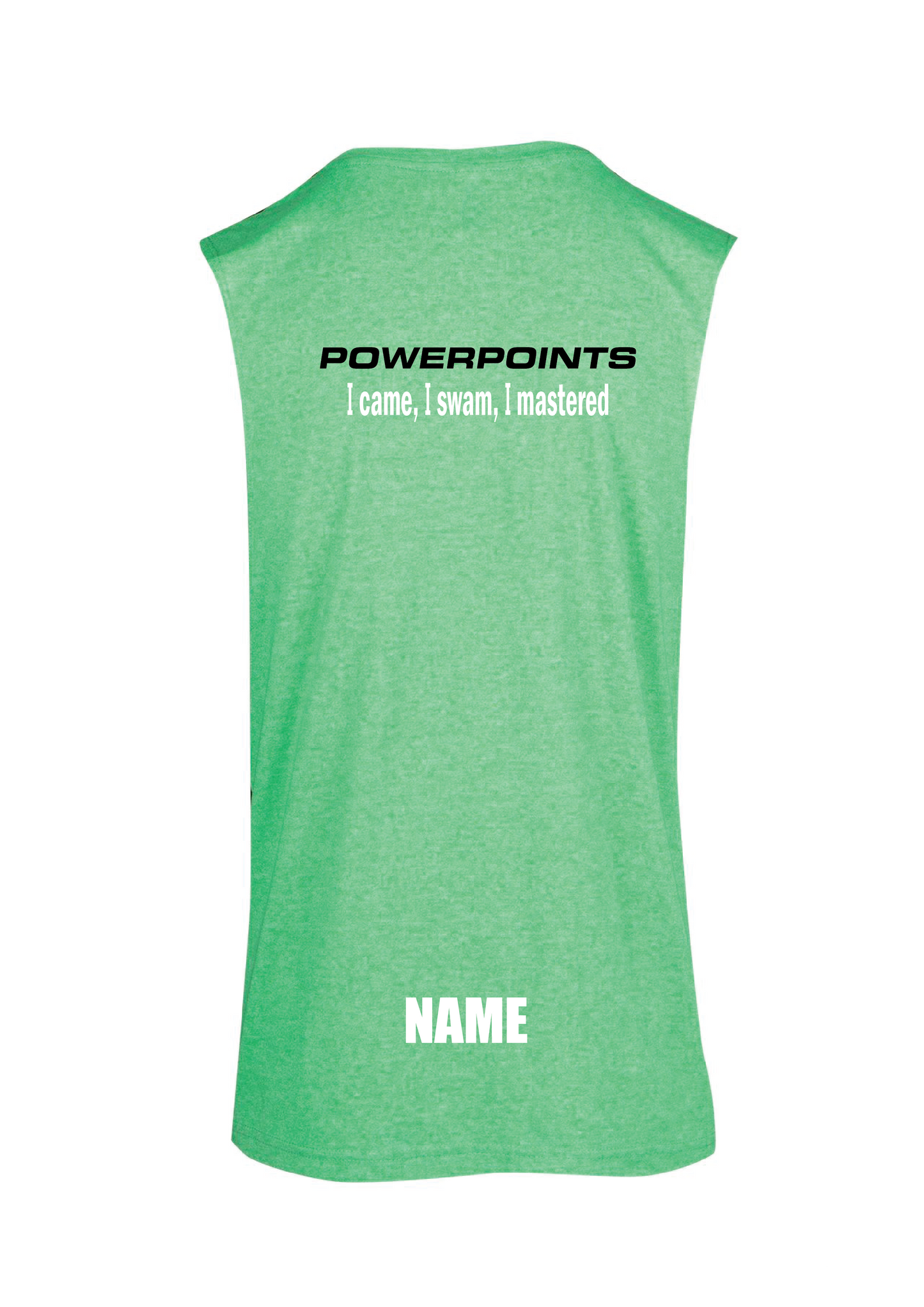 Powerpoints  Sleeveless tee - Unisex - Green Marle