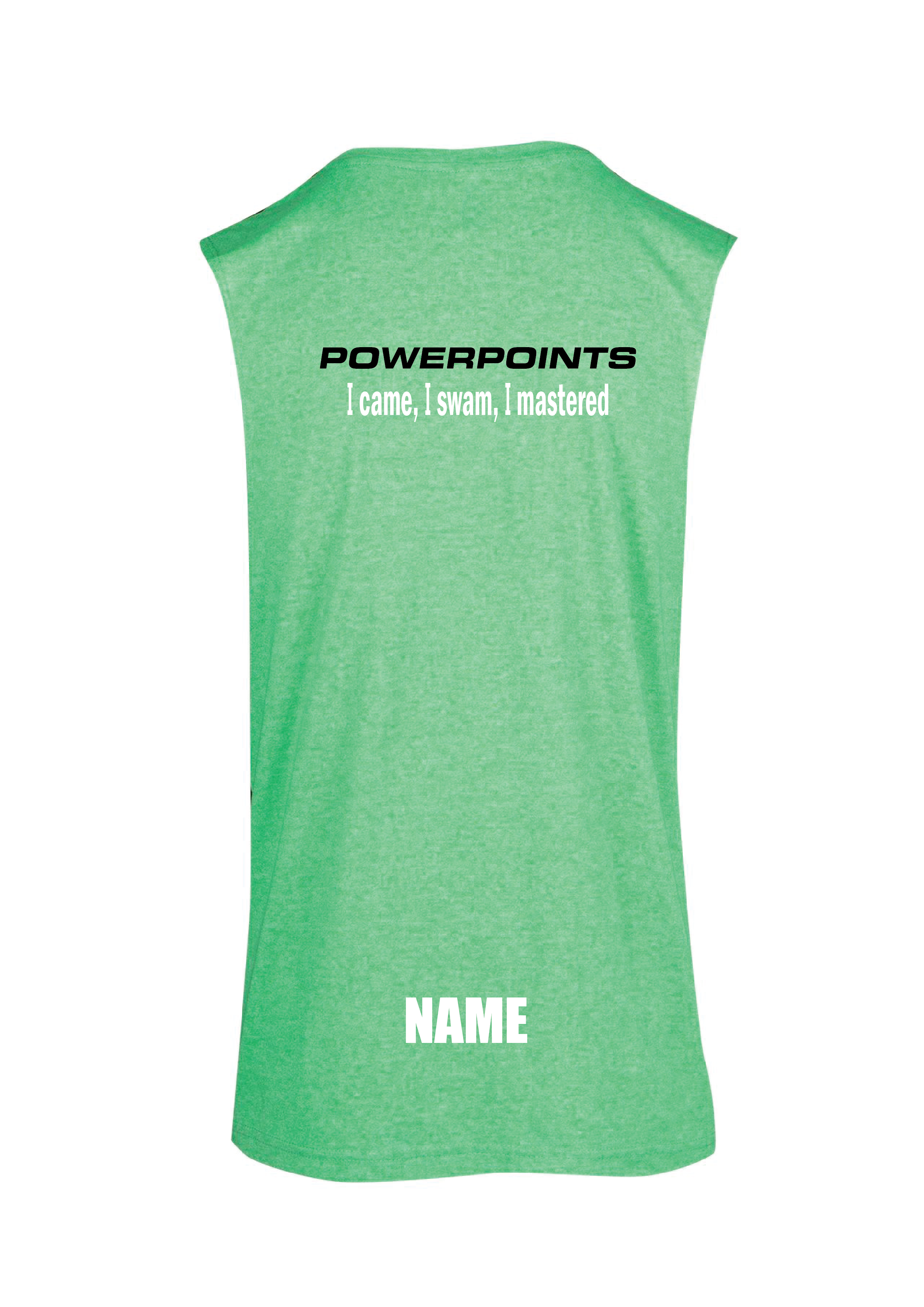 Powerpoints  Sleeveless tee - Unisex - Green Marle