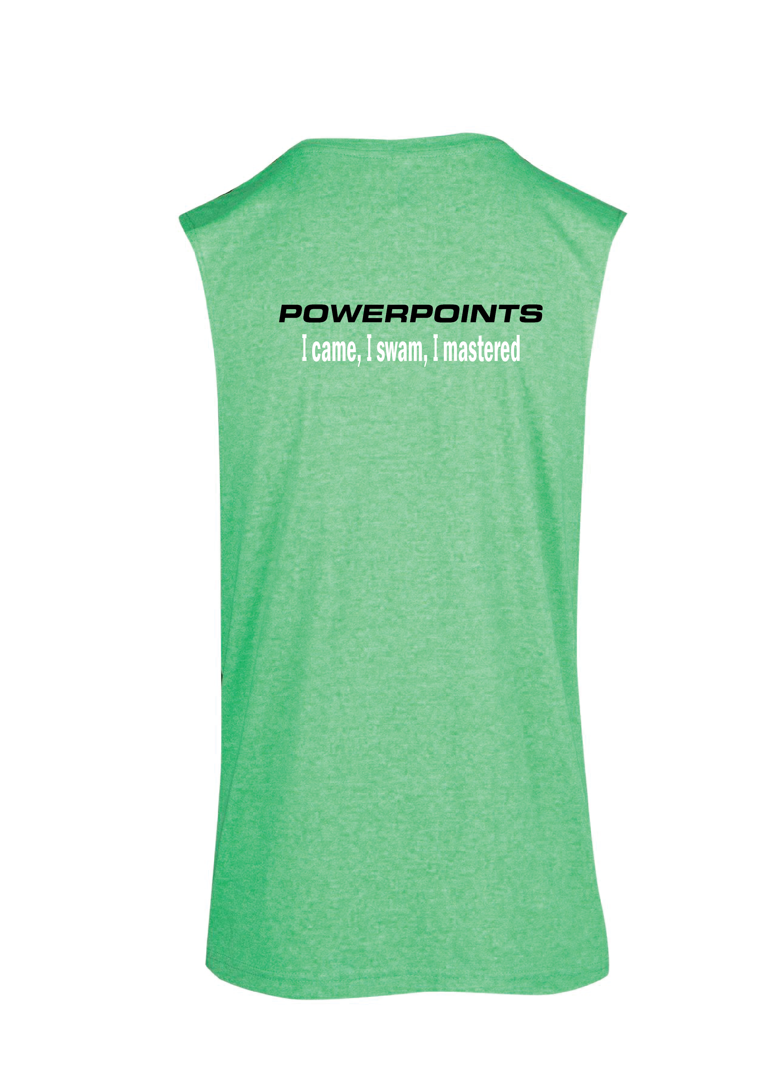 Powerpoints  Sleeveless tee - Unisex - Green Marle