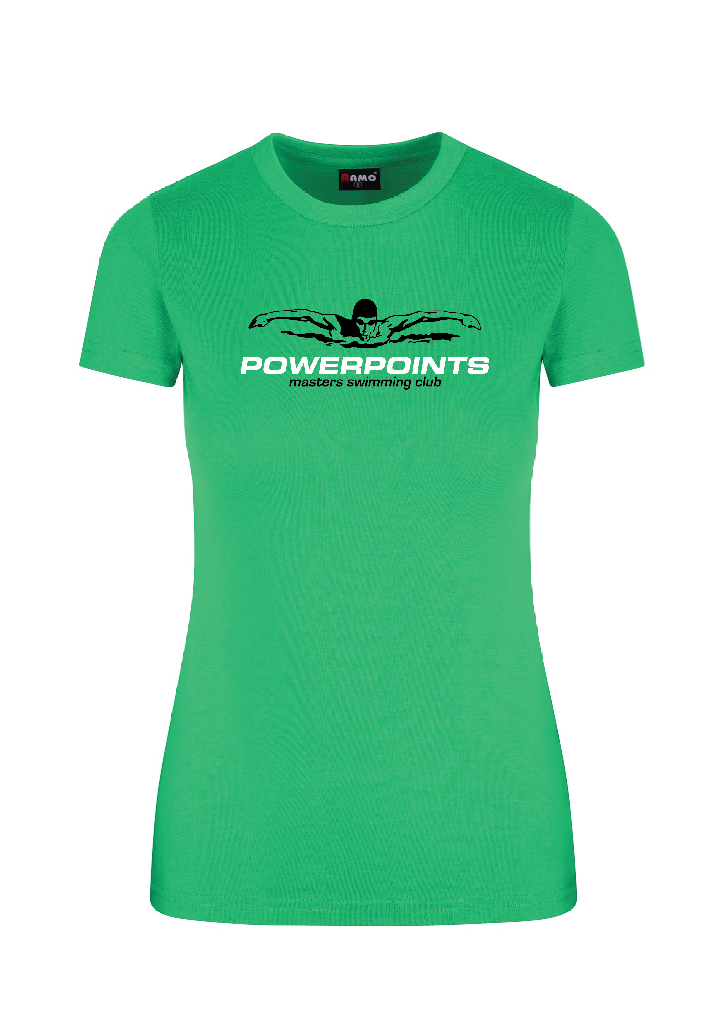 Powerpoints short sleeve tee - Women's- Green
