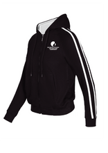 2025 Victorian OPEN LC  Championships Stripe Sleeve Fleece Jacket BLACK/WHITE