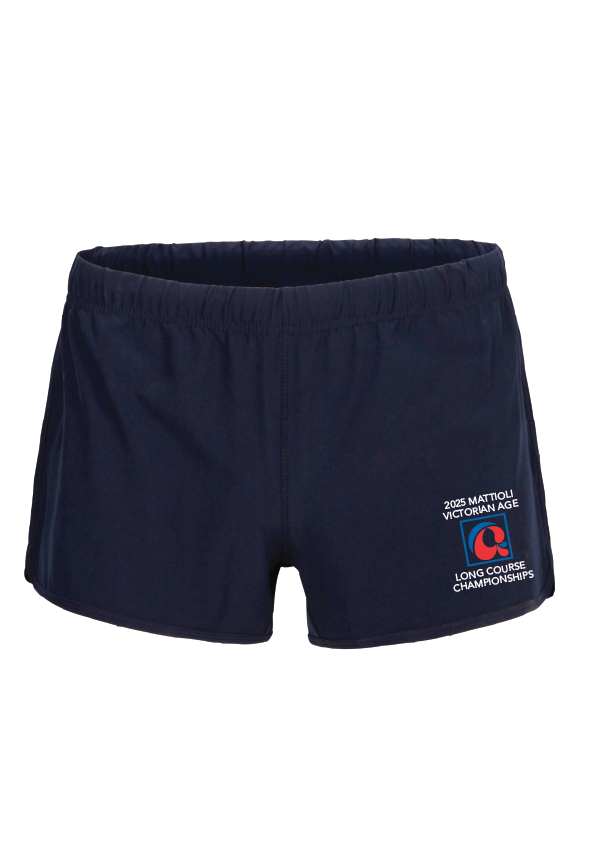 2025 VICTORIAN AGE LONG COURSE CHAMPIONSHIP WOMENS SHORTS - NAVY