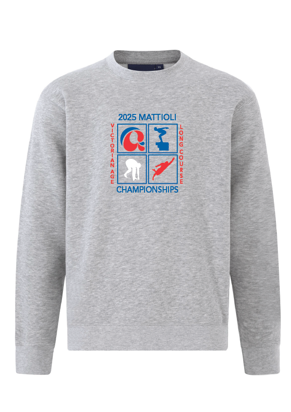 2025 VICTORIAN AGE LONG COURSE CHAMPIONSHIP CREW NECK SWEAT TOP- GREY MARLE