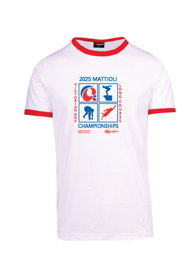 2025 VICTORIAN AGE LONG COURSE CHAMPIONSHIP RINGER TEE  - WHITE - AVAILABLE ONLINE ORDER ONLY