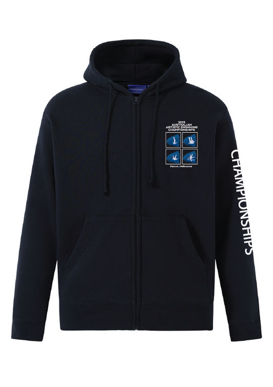 2025 AUSTRALIAN ARTISTIC SWIMMING CHAMPIONSHIPS- ZIP THRU HOODIE NAVY