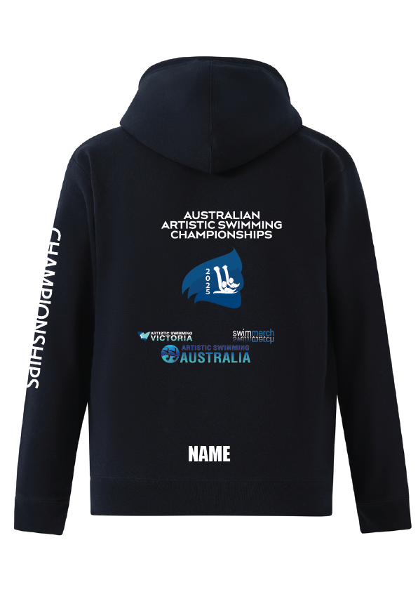 2025 AUSTRALIAN ARTISTIC SWIMMING CHAMPIONSHIPS- ZIP THRU HOODIE NAVY