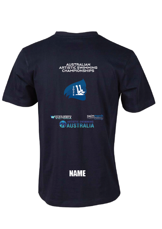 2025 AUSTRALIAN ARTISTIC SWIMMING CHAMPIONSHIP SHORT SLEEVE TEE - NAVY