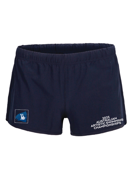 2025 AUSTRALIAN ARTISTIC SWIMMING CHAMPIONSHIPS -  WOMENS SHORTS - NAVY