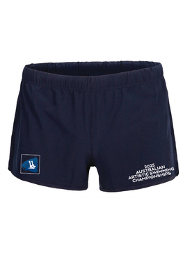 2025 AUSTRALIAN ARTISTIC SWIMMING CHAMPIONSHIPS -  WOMENS SHORTS - NAVY