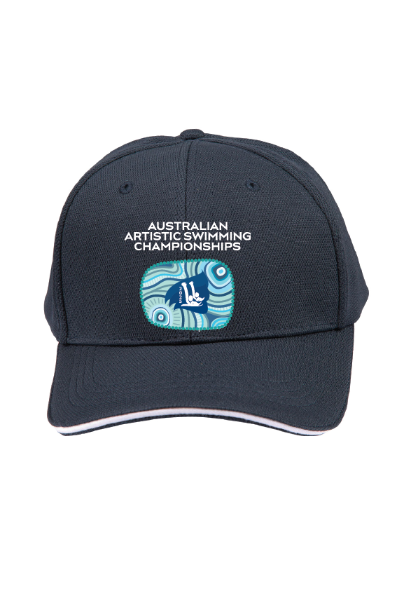 2025 AUSTRALIAN ARTISTIC SWIMMING CHAMPIONSHIP CAP -NAVY/WHITE MERINDAH - GUNYA