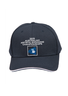 2025 AUSTRALIAN ARTISTIC SWIMMING CHAMPIONSHIP CAP -NAVY/WHITE