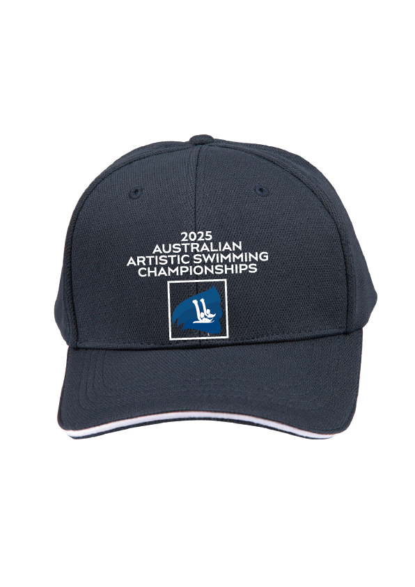 2025 AUSTRALIAN ARTISTIC SWIMMING CHAMPIONSHIP CAP -NAVY/WHITE