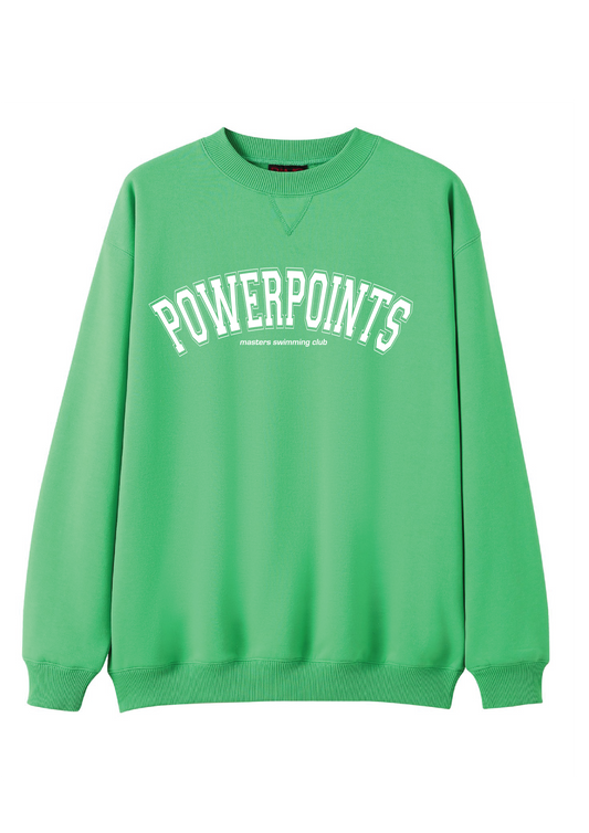 POWERPOINTS SWEAT TOP - GREEN UNISEX