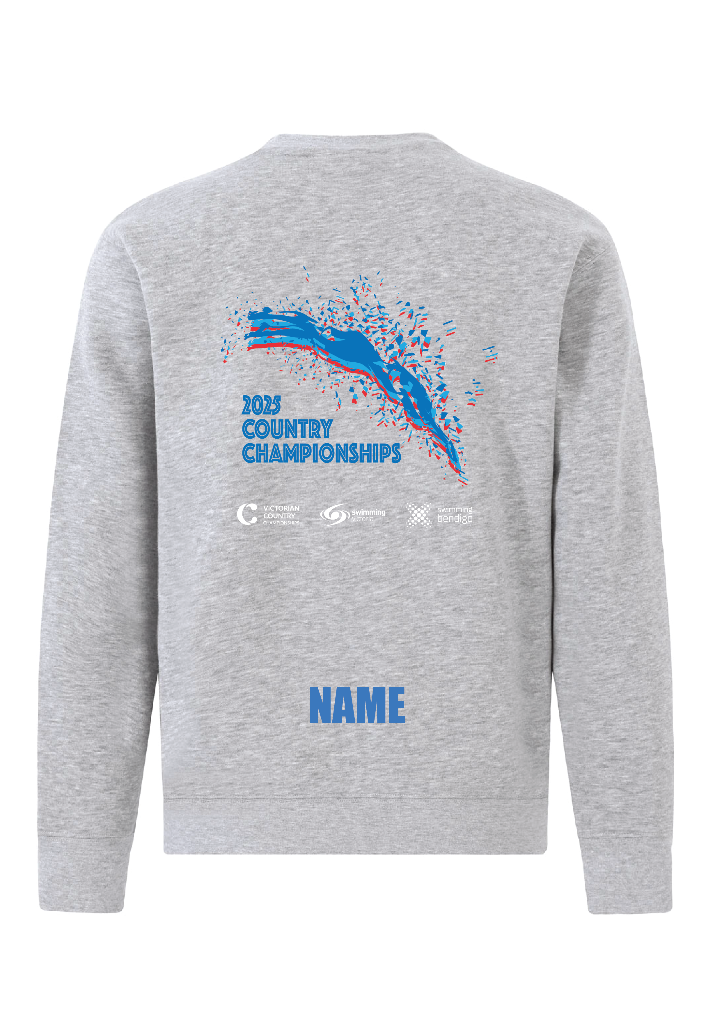 2025 VICTORIAN COUNTRY CHAMPIONSHIP SWEAT TOP - UNISEX GREY MARLE