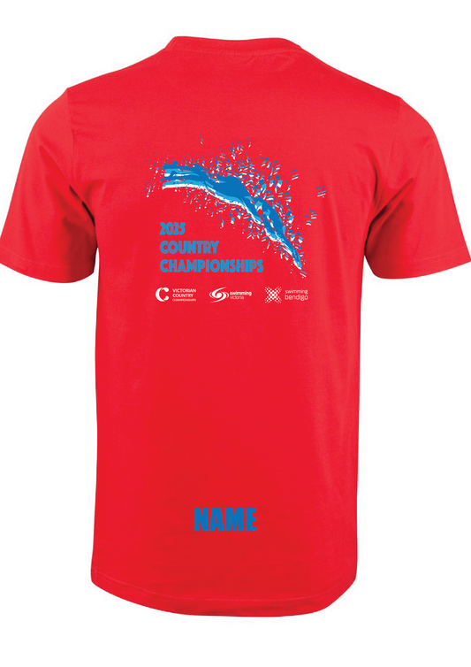 2025 VICTORIAN COUNTRY SC CHAMPIONSHIP SHORT SLEEVE TEE - RED