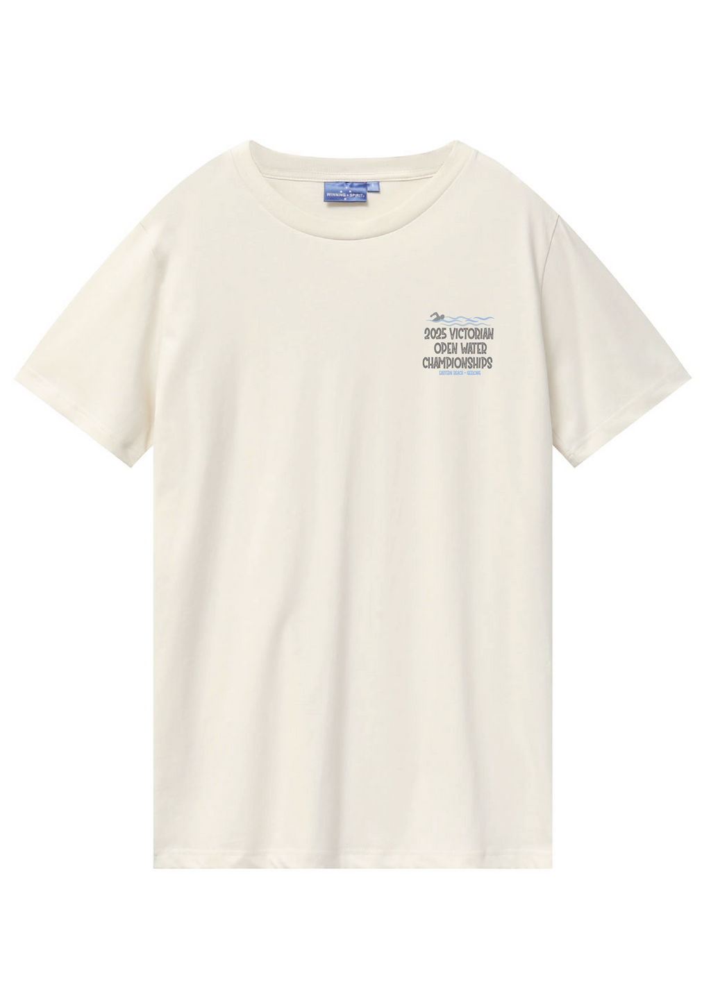 2025 VICTORIAN OPEN WATER CHAMPIONSHIPS SHORT SLEEVE TEE- CREAM