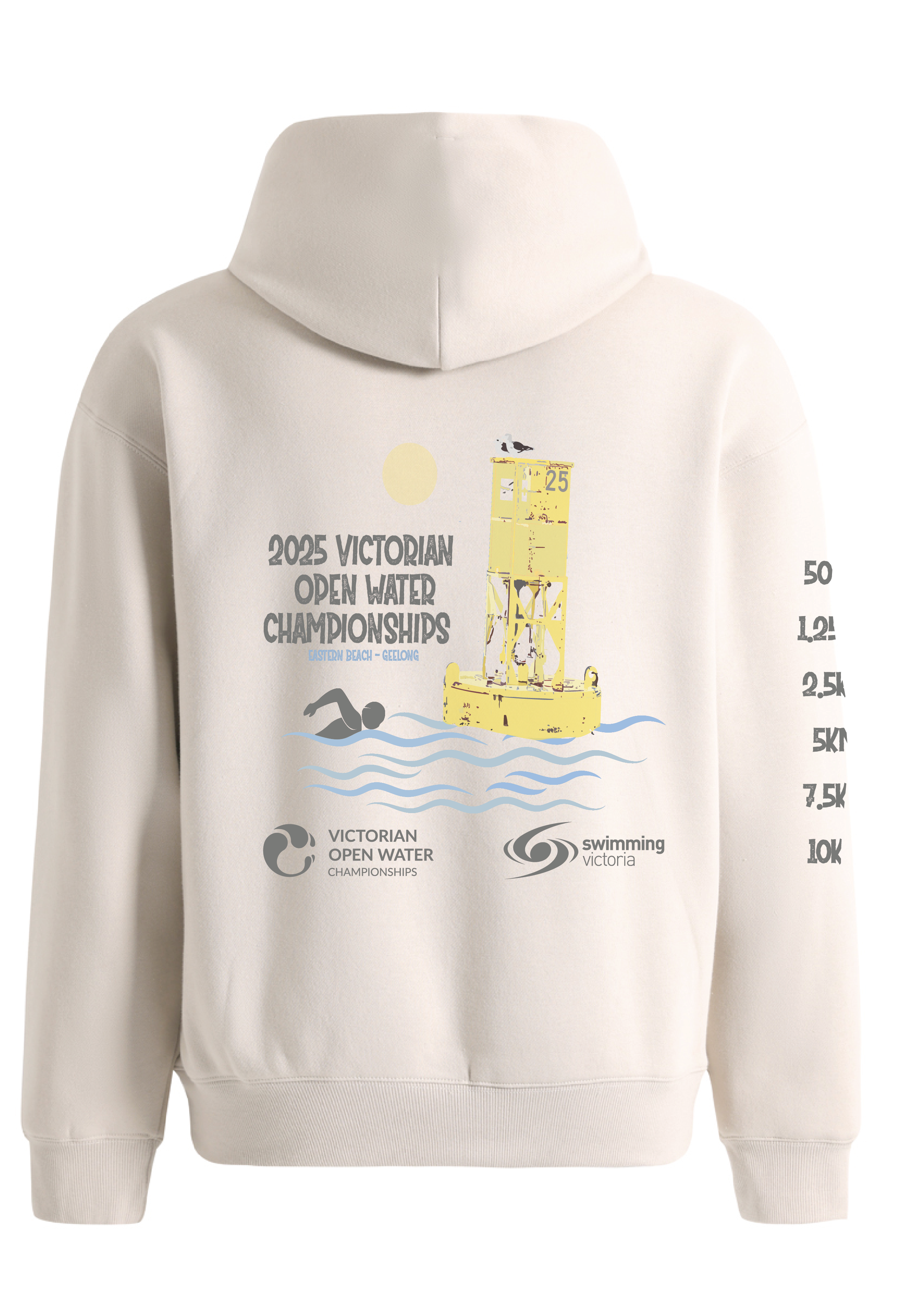 2025 VICTORIAN OPEN WATER CHAMPIONSHIPS HOODIE -  STONE