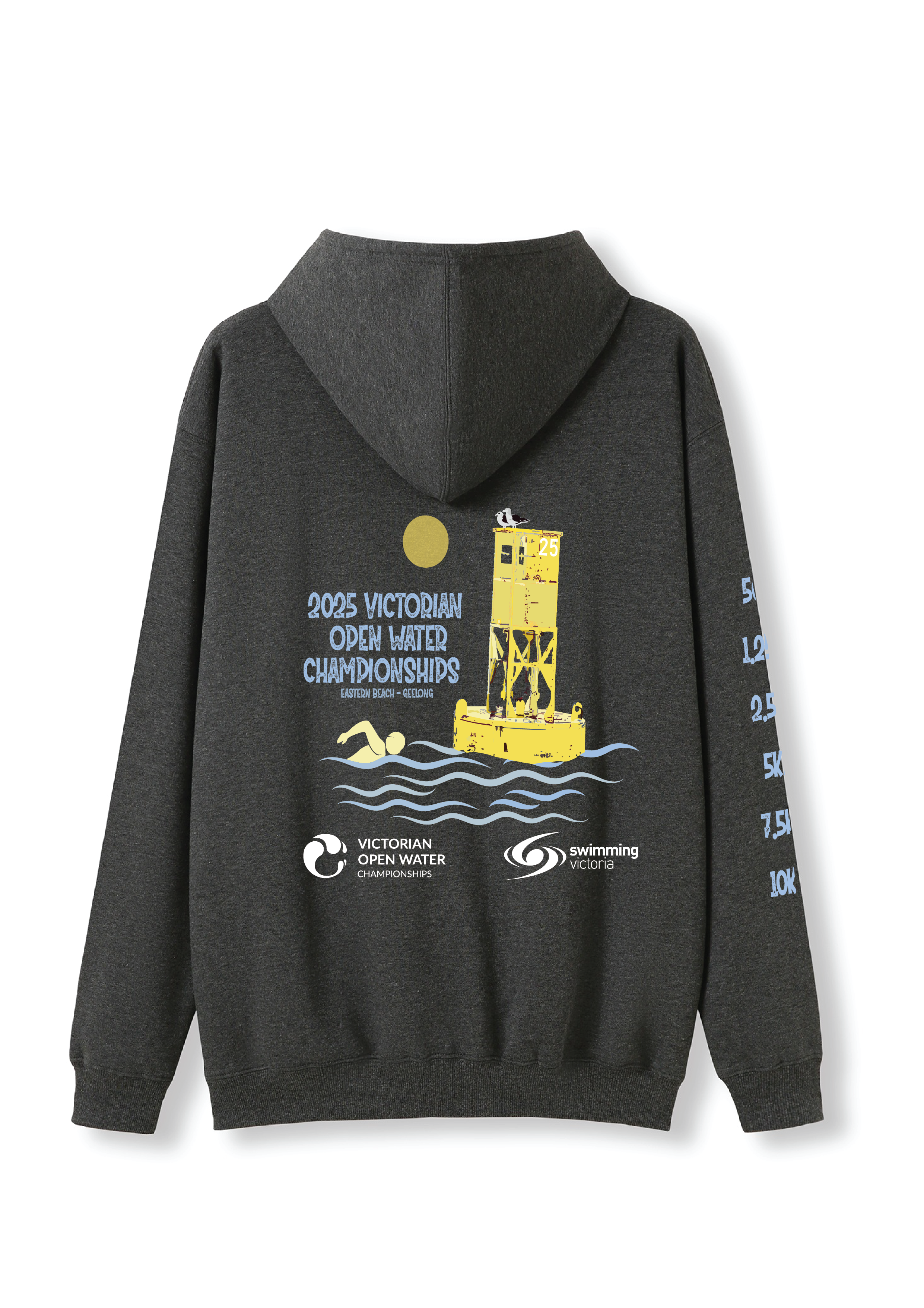 2025 VICTORIAN OPEN WATER CHAMPIONSHIPS HOODIE -  CHARCOAL