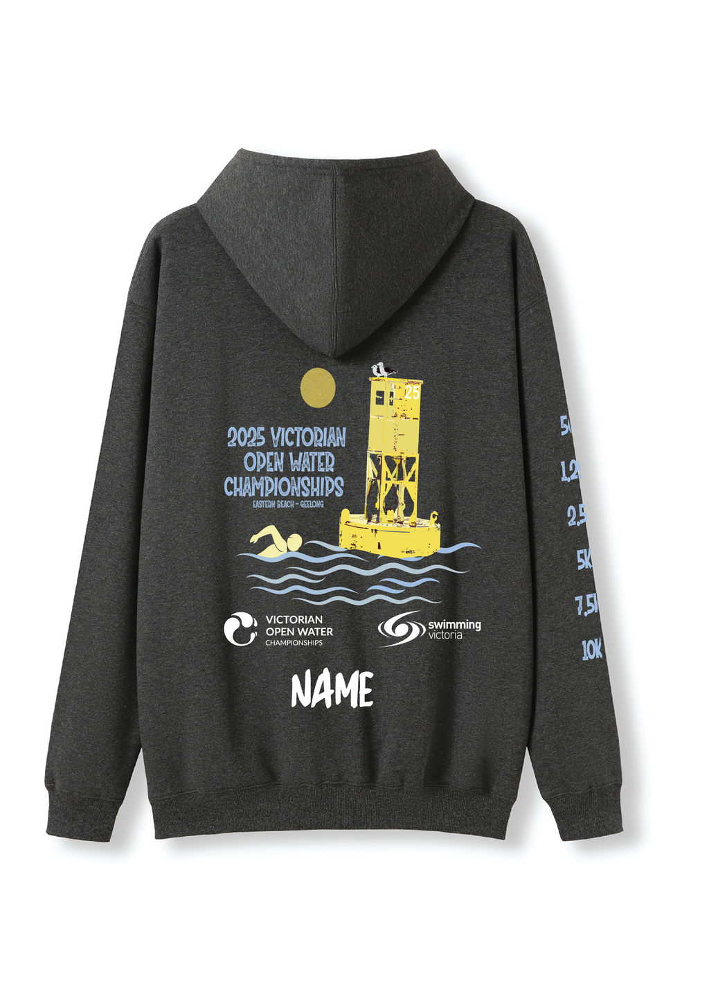 2025 VICTORIAN OPEN WATER CHAMPIONSHIPS HOODIE -  CHARCOAL