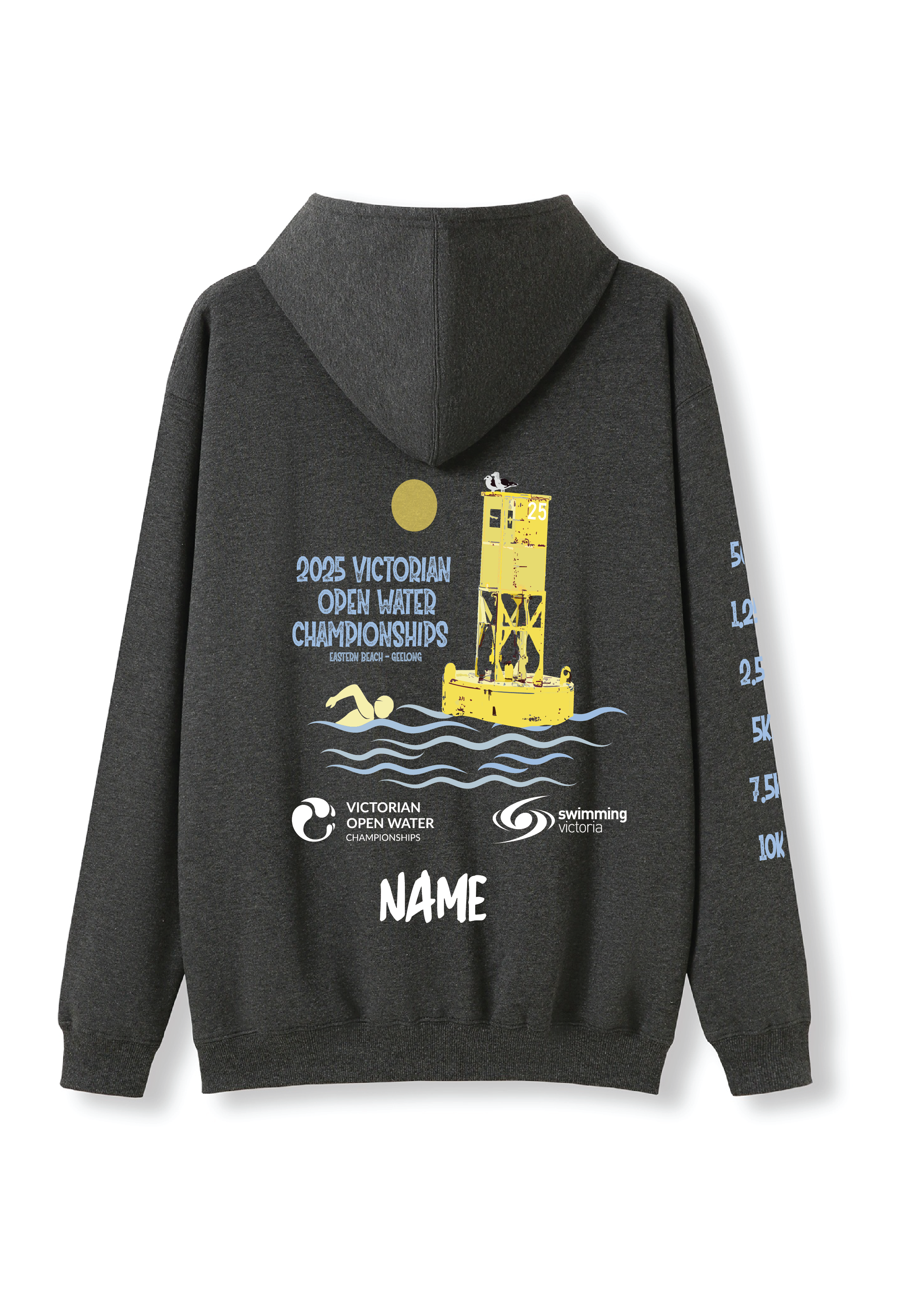 2025 VICTORIAN OPEN WATER CHAMPIONSHIPS HOODIE -  CHARCOAL